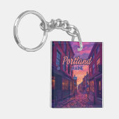 ポートランドメーンオールドポートコブレストンヴィンテージ キーホルダー (正面左)