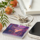 ポートランドメーンオールドポートコブレストンヴィンテージ キーホルダー (正面右)