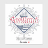 ポートランドメーンシティ統一された州ヴィンテージUSA シール (シート)