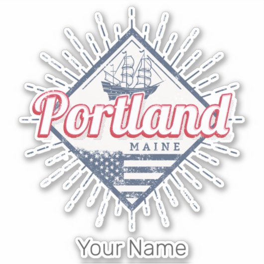 ポートランドメーンシティ統一された州ヴィンテージUSA シール (正面)