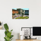 ポートランドメーンモニュメントスクエアサーカ1960 ポスター (ホームオフィス)