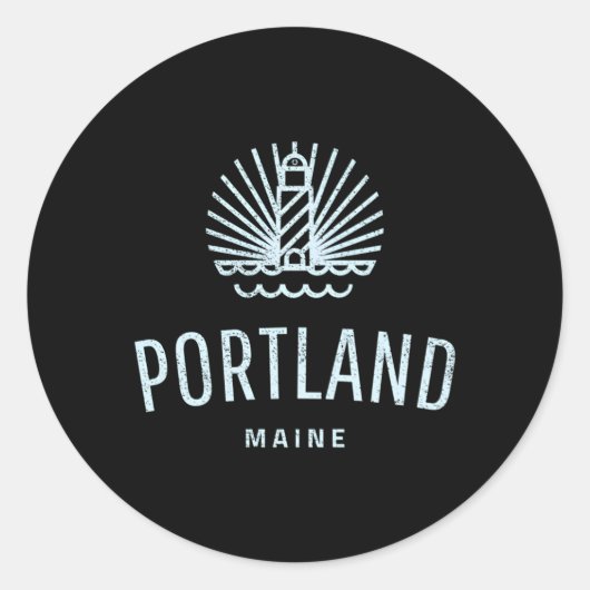 ポートランドメーンライトハウス ラウンドシール (正面)