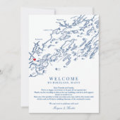 ポートランドメ結婚インの歓迎の日程 サンキューカード (正面)