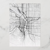 ポートランドラブロケーター |シティテーマ結婚の 箔招待状 (裏面)