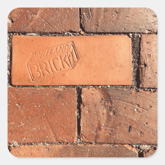 ポートランドレンガ造りの歩道 スクエアシール (正面)