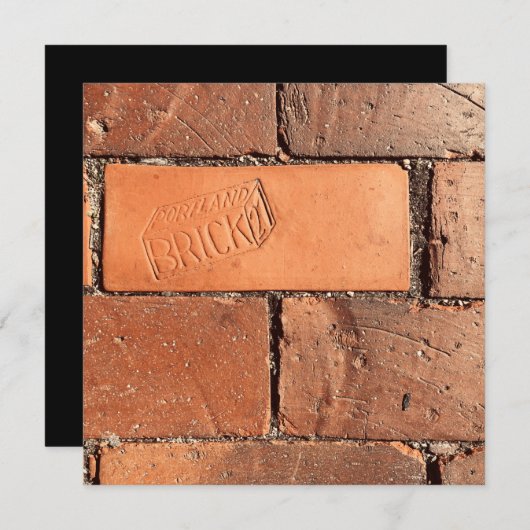 ポートランドレンガ造りの歩道 招待状 (正面/裏面)