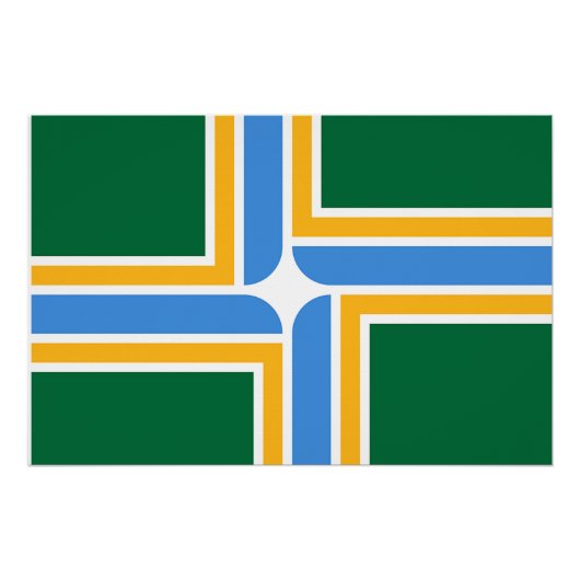 ポートランド国旗が掲げられた愛国的な壁のポスター ポスター (正面)