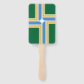 ポートランド国旗を持つ愛国的なハンドファンのセット ハンドファン (裏面)