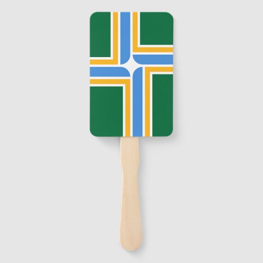 ポートランド国旗を持つ愛国的なハンドファンのセット ハンドファン (裏面)