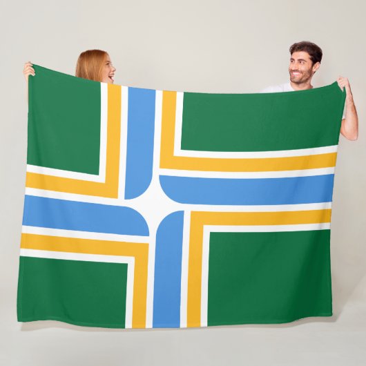 ポートランド国旗(オレゴン) フリースブランケット (インサイチュ)