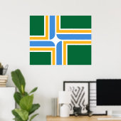 ポートランド国旗（オレゴン） ポスター (ホームオフィス)