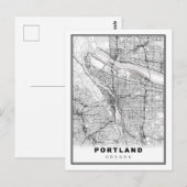 ポートランド地図 ポストカード (正面/裏面)