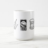 ポートランド太鼓 ラージラインアートマグ コーヒーマグカップ (中央)