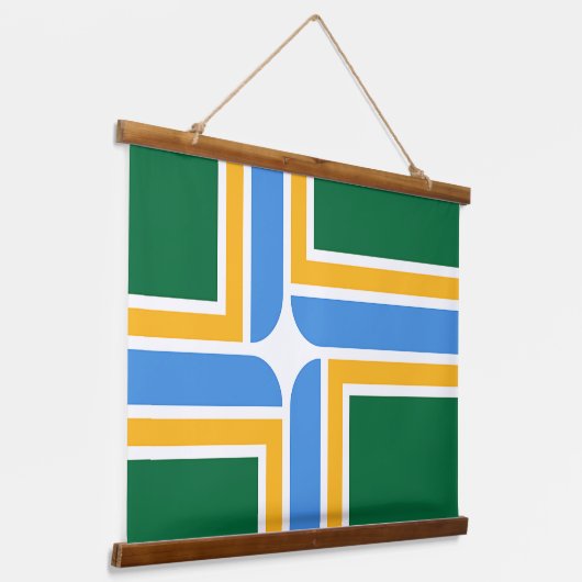 ポートランド州旗を持つトップウォールタペストリー 吊り下げ型タペストリー (傾斜あり)