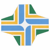 ポートランド州旗を持つ愛国的なサッカーボール サッカーボール (フラット)