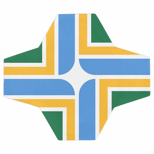 ポートランド州旗を持つ愛国的なサッカーボール サッカーボール (フラット)