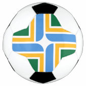 ポートランド州旗を持つ愛国的なサッカーボール サッカーボール (正面)