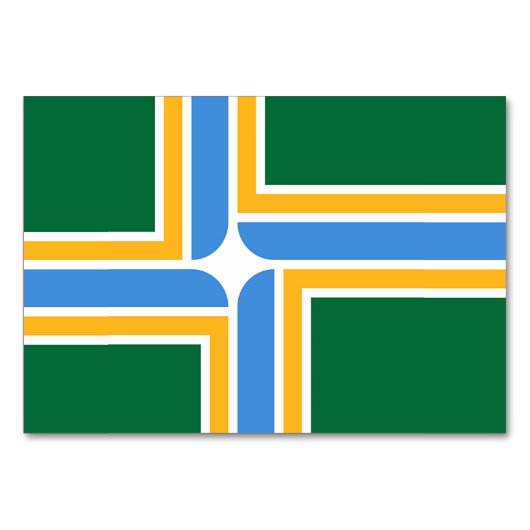 ポートランド州旗を持つ愛国的なテーブルカード テーブルナンバー (裏面)