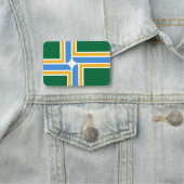 ポートランド州旗を持つ愛国的な名前タグ 名札 (インサイチュ)