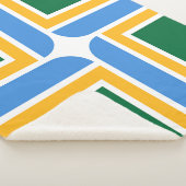 ポートランド州旗を持つ愛国的シェルパ毛布 シェルパブランケット (3/4)