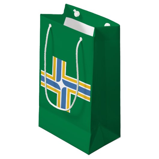 ポートランド州旗、オレゴン州小抱き枕 スモールペーパーバッグ (正面アングル)