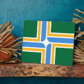 ポートランド市旗プラーク フォトプラーク (側面)