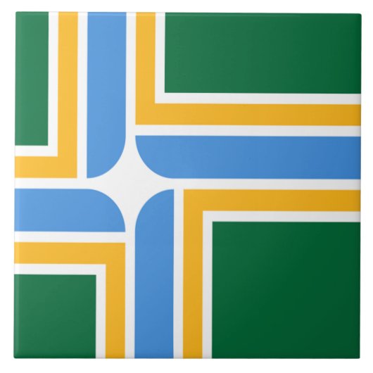 ポートランド市旗 タイル (正面)