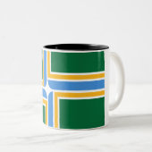 ポートランド市旗 ツートーンマグカップ (正面右)