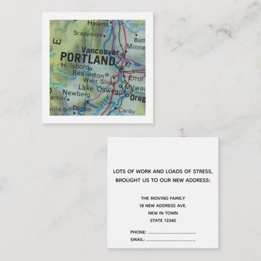 ポートランド引っ越しました新しいアドレスカード エンクロージャーカード (正面/裏面)