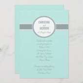 ポートランド招待状:ティール 招待状 (正面/裏面)
