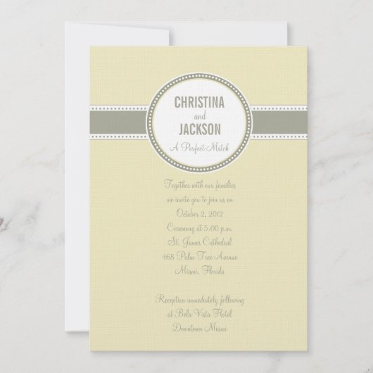 ポートランド招待状: バニラ 招待状 (正面)