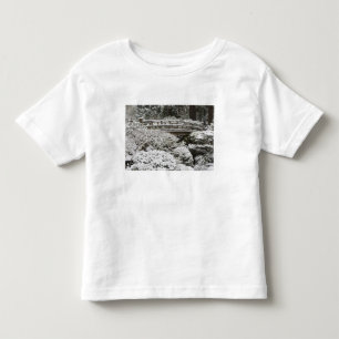 ポートランド日本庭園の雪景色、 トドラーTシャツ