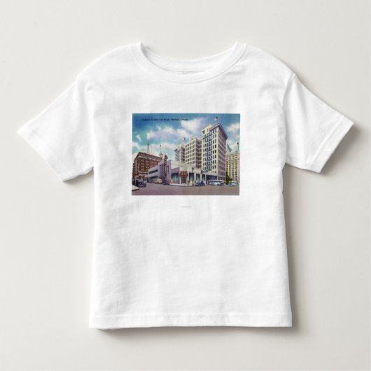 ポートランド本部バスの外観 トドラーTシャツ (正面)
