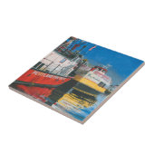 ポートランド消防艇とカスコ湾フェリー タイル (側面)