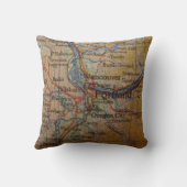 ポートランド素朴なオレゴン地図 クッション (裏面)