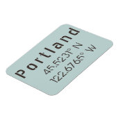 ポートランド緯度と経度 マグネット (左側)