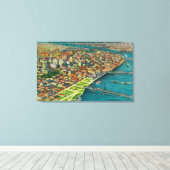 ポートランド航空からブリッジと キャンバスプリント (インサイチュ (ウッドフロア))