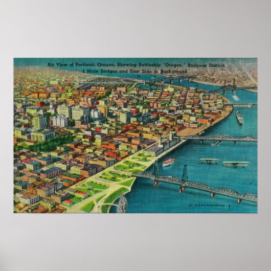 ポートランド航空からブリッジと ポスター (正面)