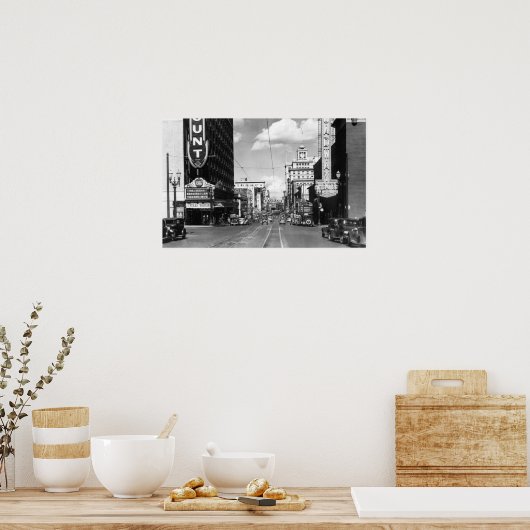 ポートランド、または北を見るブロードウェイのビュー ポスター (キッチン)