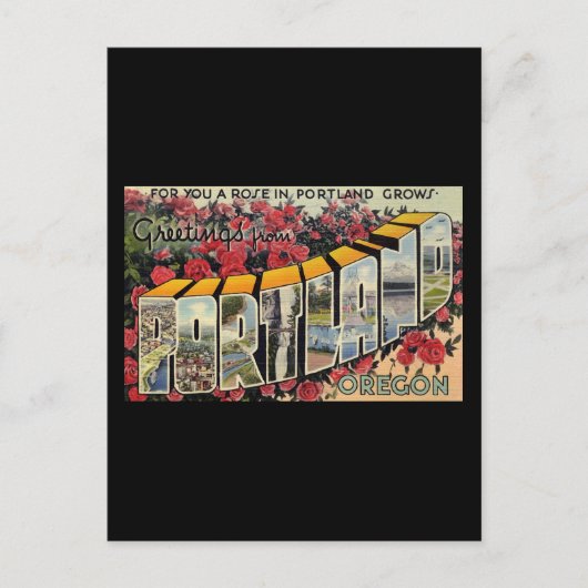 ポートランド・オレゴンからの挨拶 ポストカード (正面)