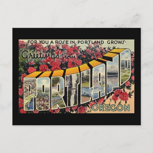 ポートランド・オレゴンからの挨拶 ポストカード (正面)