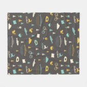 ポートランド、オレゴンパターン フリースブランケット (正面(横))