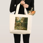 ポートランド オレゴン州 日本庭園のお土産 ラージトートバッグ (正面(商品))