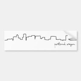 ポートランド、オレゴン都市景観のバンパーステッカー バンパーステッカー