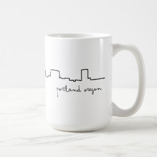 ポートランド、オレゴン都市景観愛マグ コーヒーマグカップ