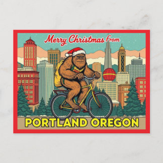 ポートランド オレゴン ビッグフット メリークリスマス シーズンポストカード