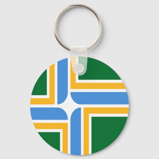 ポートランド（オレゴン）国旗Keychain キーホルダー (正面)