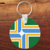 ポートランド（オレゴン）国旗Keychain キーホルダー (正面)