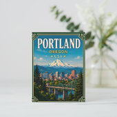 🌲 ポートランド オレゴン Mountain Viewの思い出 🌲 ポストカード (スタンド正面)