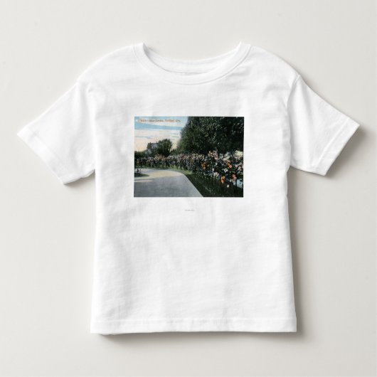 ポートランド、バラ園のOregonView トドラーTシャツ (正面)